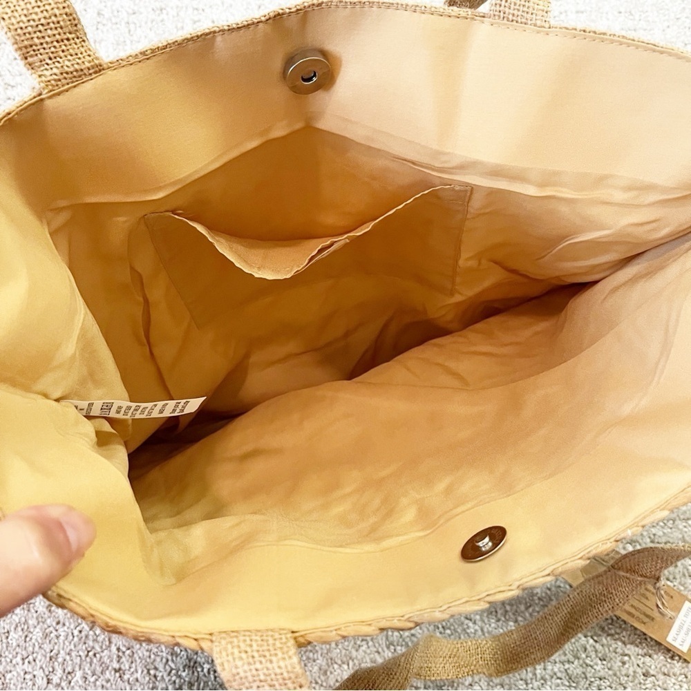 Salt + Umber Isla Jute Seashell Beach Straw Tote Bag Beachy Travel Summer NEW - Picture 5 of 9